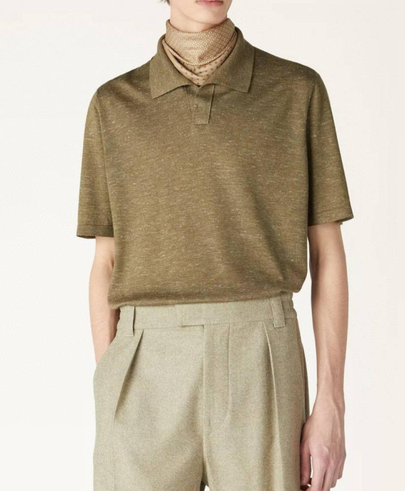 LORO PIANA Мужская футболка лён