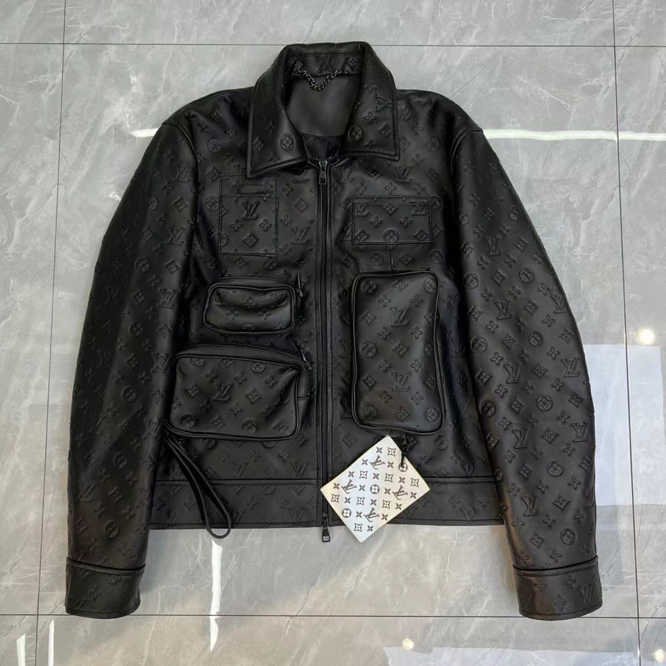 LOUIS VUITTON Мужская кожаная куртка LOUIS VUITTON Мужская кожаная куртка