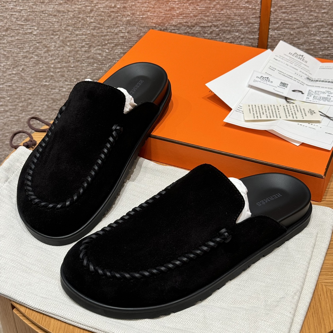 HERMES Мужские мюли Johan 