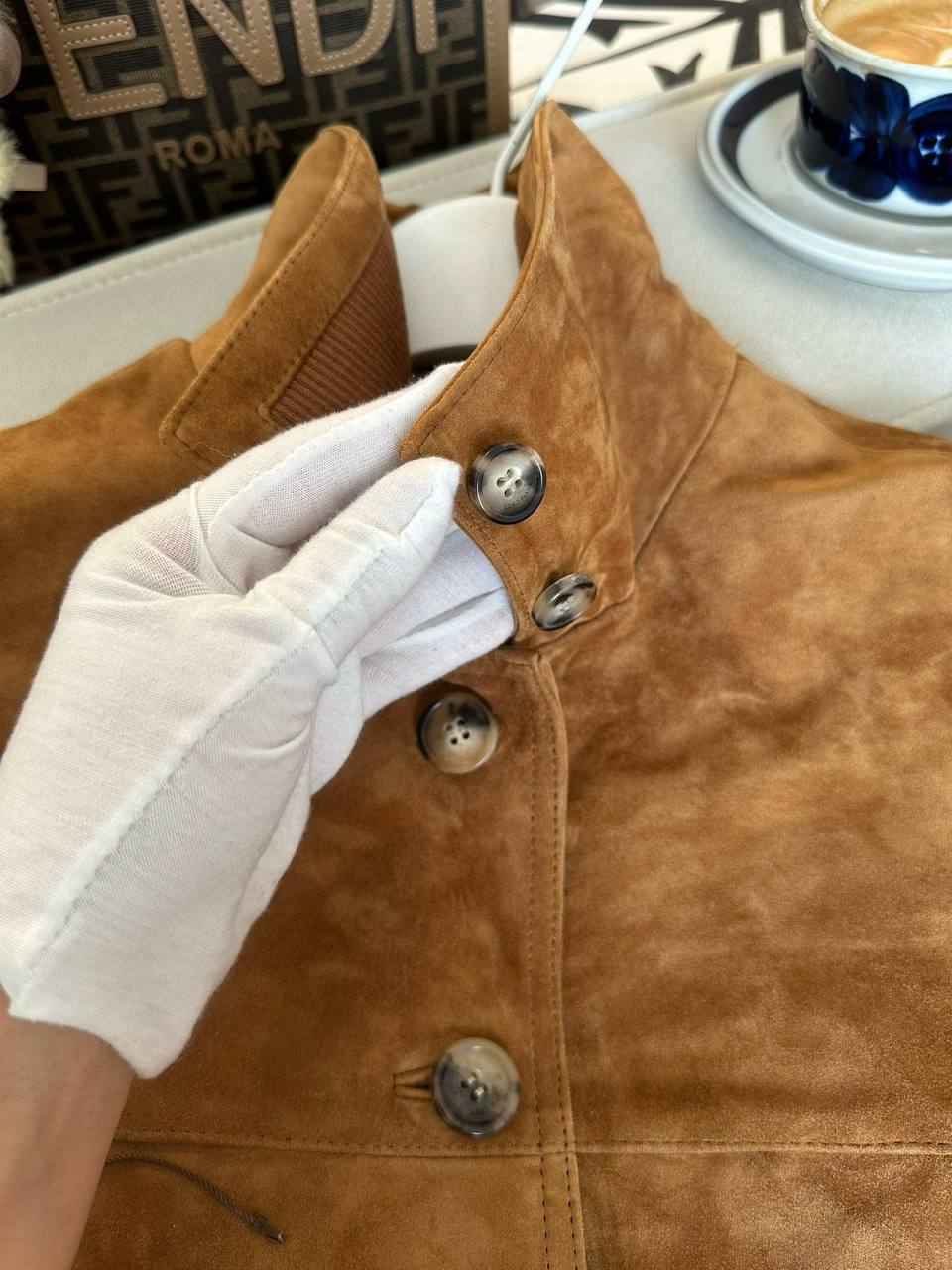 LORO PIANA Женская кожаная куртка из козьей кожи 