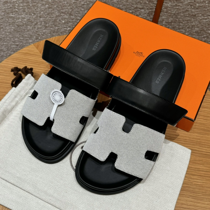 HERMES Мужские сандалии Chypre из холста