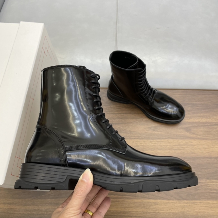 ALEXANDER MCQUEEN Мужские кожаные ботинки на шнуровке