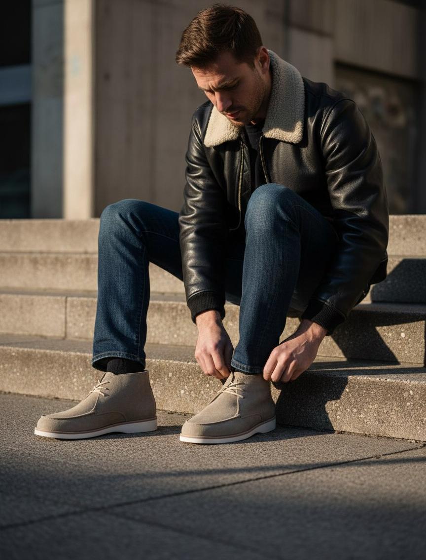 HERMES Мужские замшевые ботинки HERMES Мужские замшевые ботинки