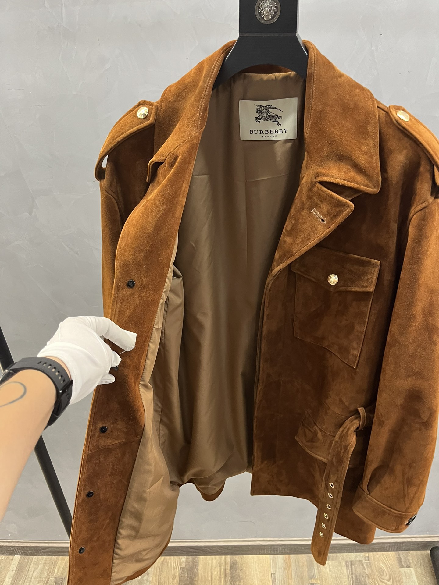 BURBERRY Мужская куртка из замши BURBERRY Мужская куртка из замши