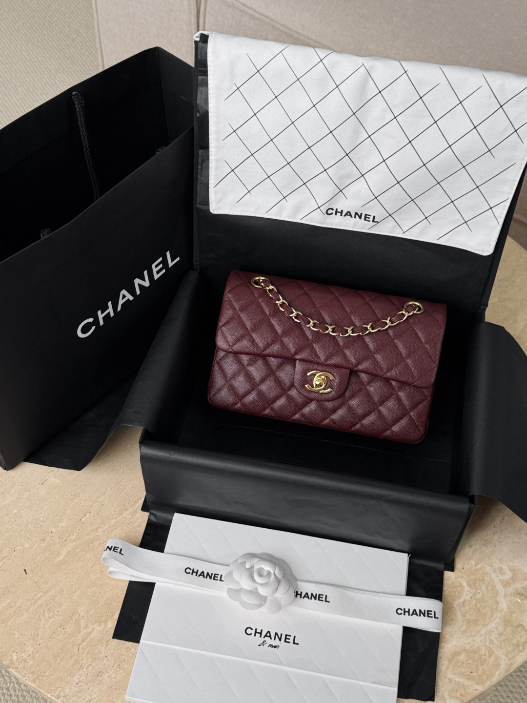 CHANEL Женская сумка CF23 зернистая кожа