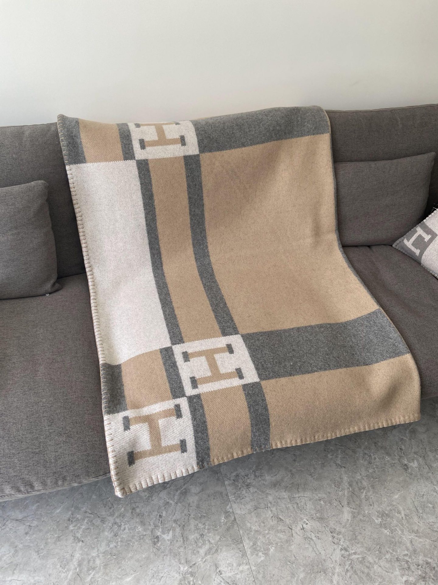 HERMES Плед из шерсти и кашемира