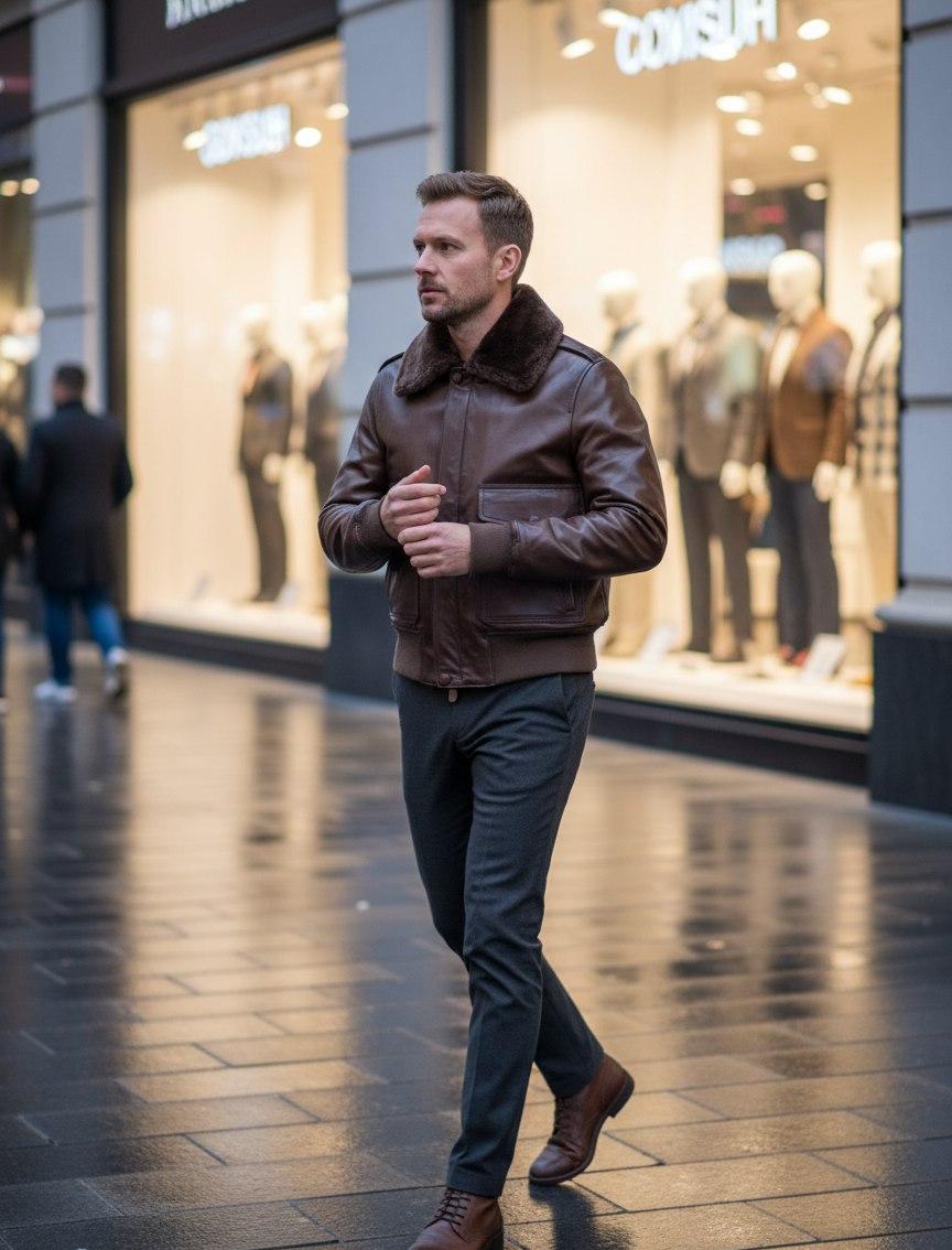 BERLUTI Мужская кожаная куртка из овчины BERLUTI Мужская кожаная куртка из овчины