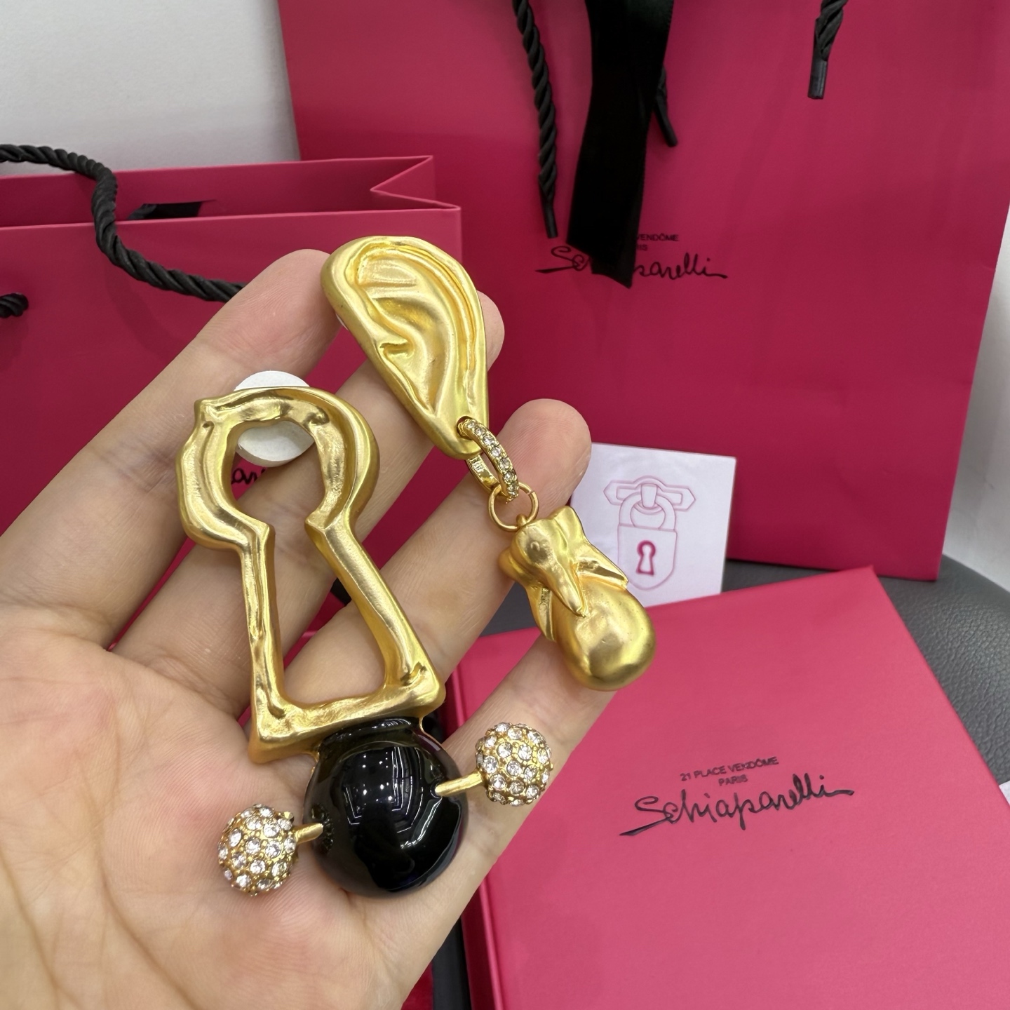 SCHIAPARELLI Женские винтажные серьги Clock SCHIAPARELLI Женские винтажные серьги Clock