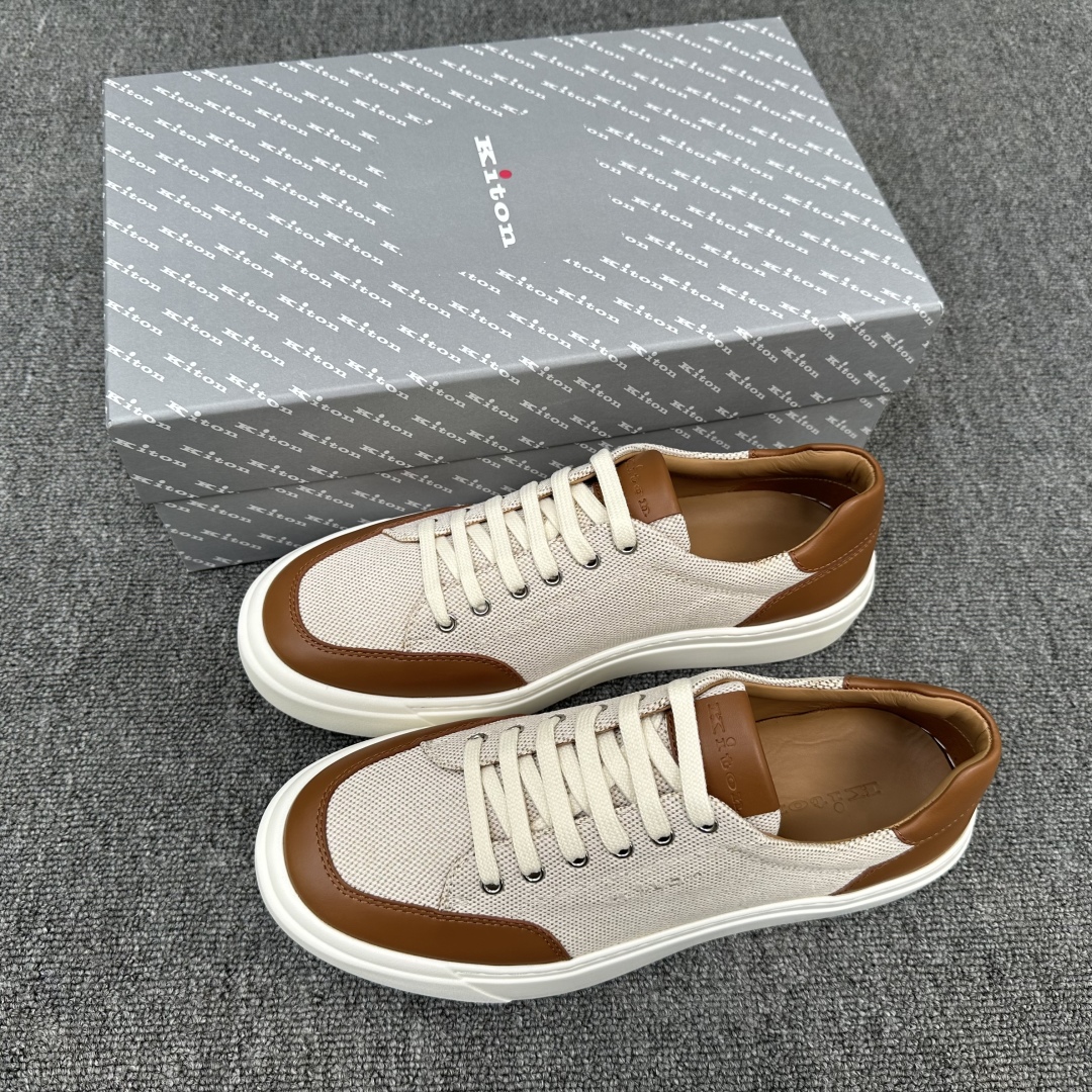 KITON Мужские кроссовки из коровьей кожи KITON Мужские кроссовки из коровьей кожи