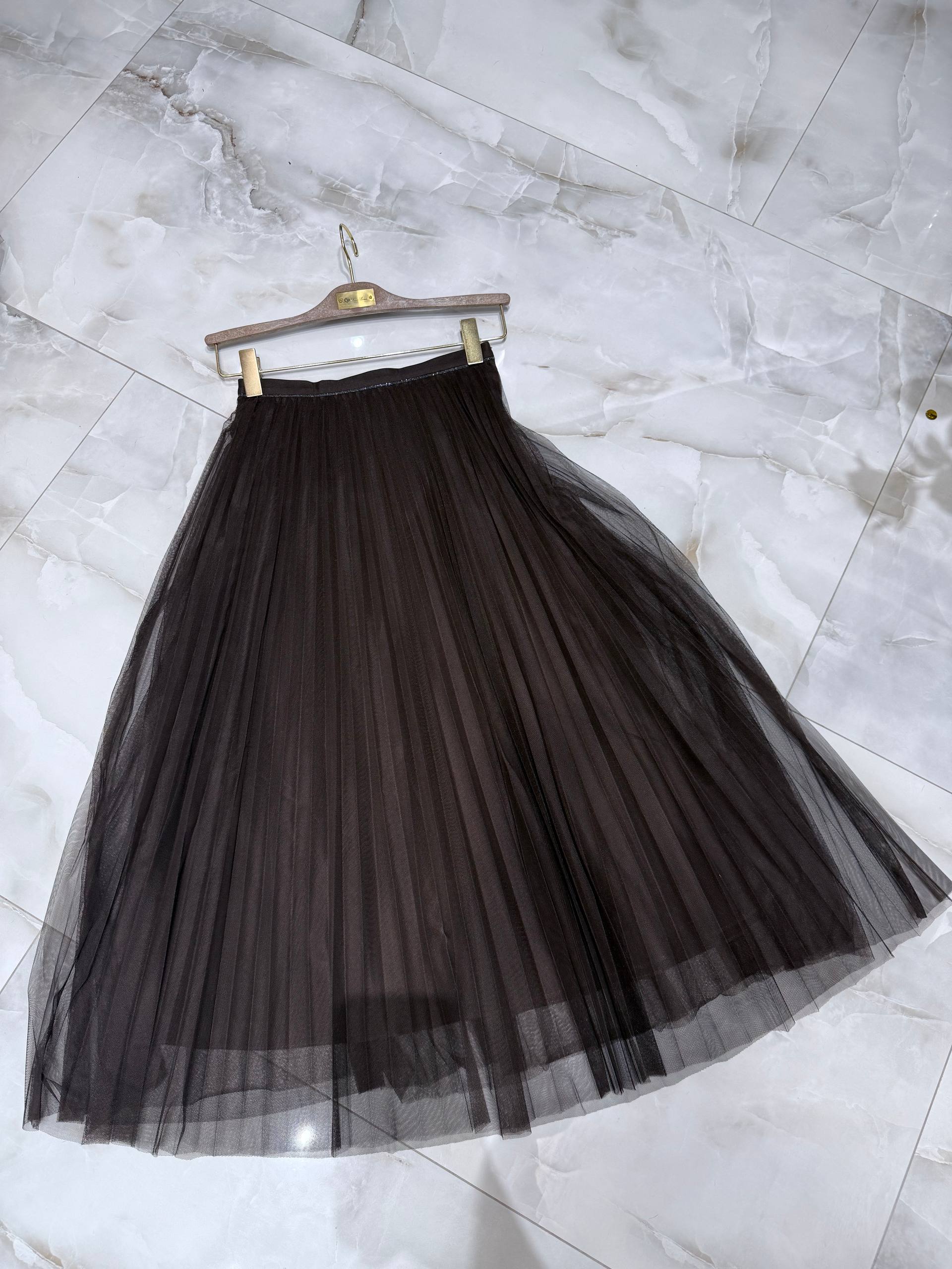 BRUNELLO CUCINELLI Женская юбка из легкого струящегося материала BRUNELLO CUCINELLI Женская юбка из легкого струящегося материала