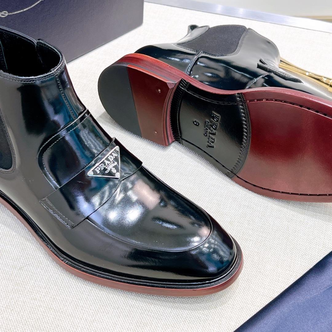 PRADA Мужские лакированные ботинки 