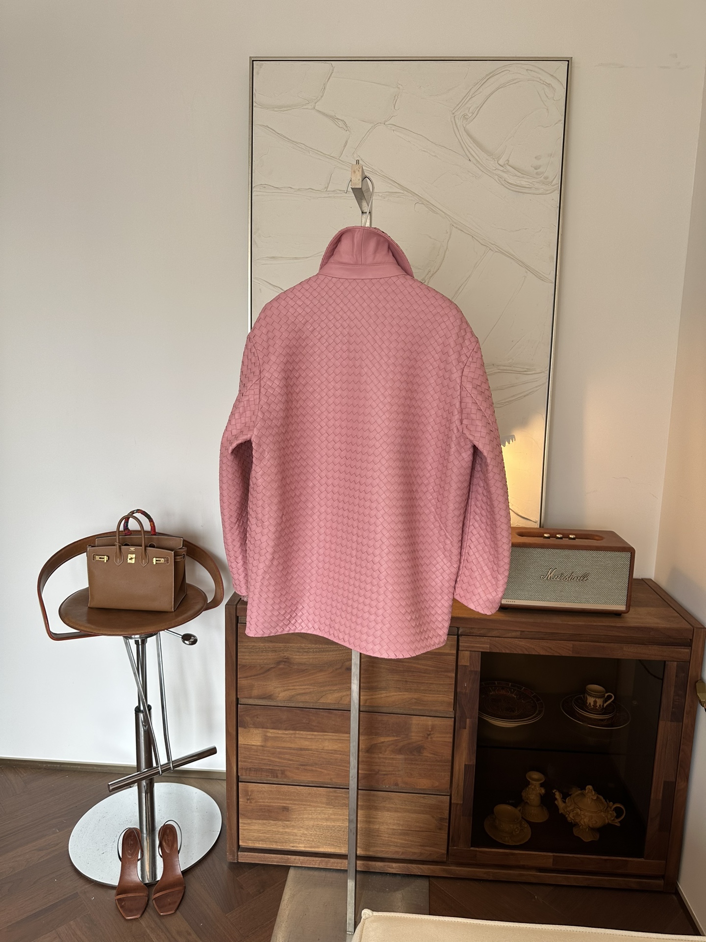 BOTTEGA VENETA Женская кожаная рубашка