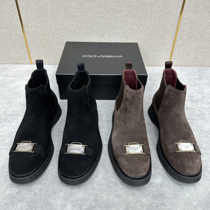 DOLCE & GABBANA Мужские замшевые ботинки челси
