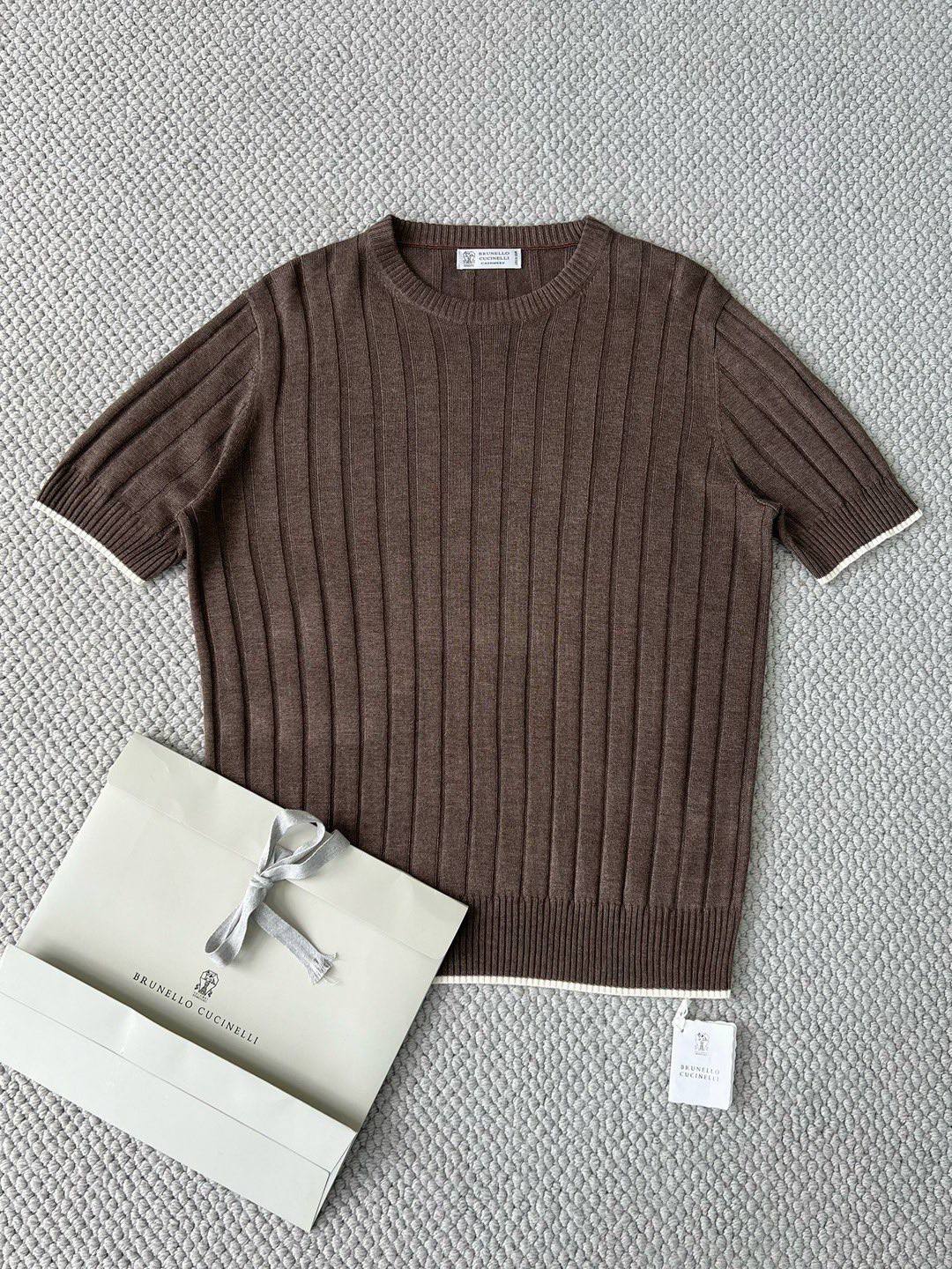 BRUNELLO CUCINELLI Мужская футболка из кашемира BRUNELLO CUCINELLI Мужская футболка из кашемира