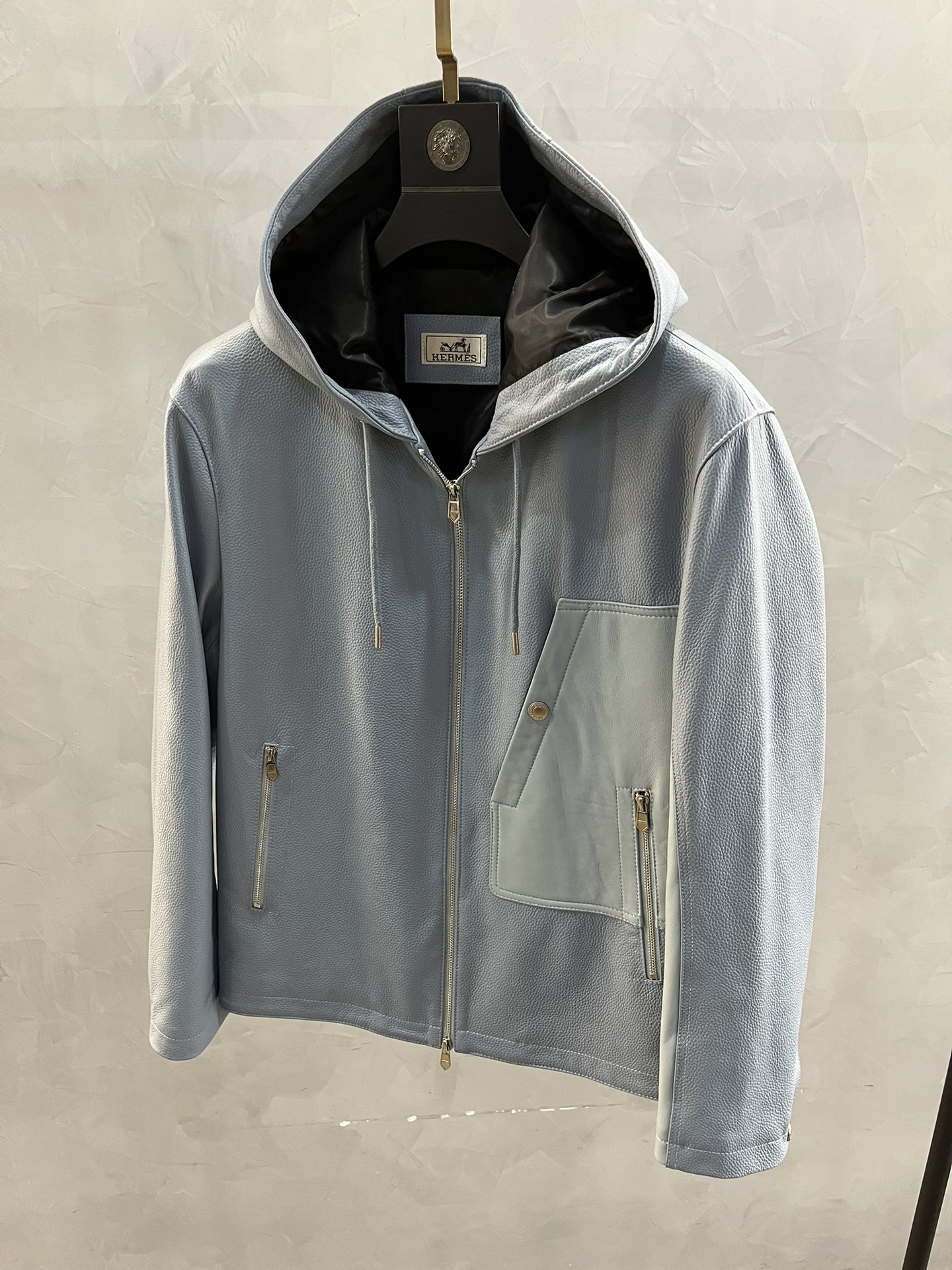 HERMES Мужская кожаная куртка HERMES Мужская кожаная куртка