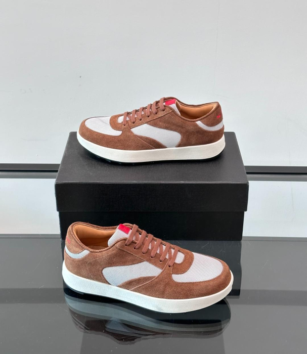 KITON Мужские кроссовки коровья замша