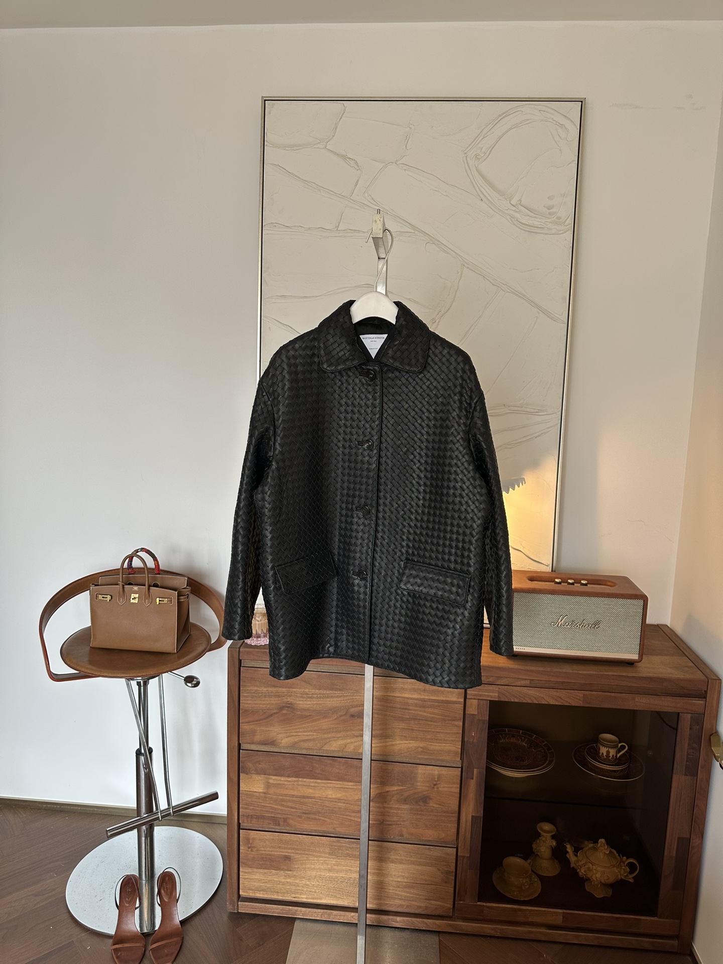 BOTTEGA VENETA Женская кожаная рубашка