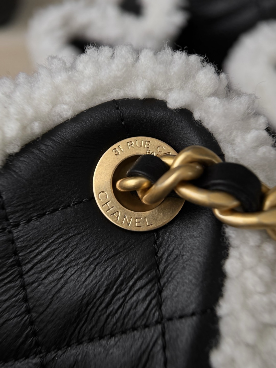 CHANEL Женская сумка Hobo 25S с мехом