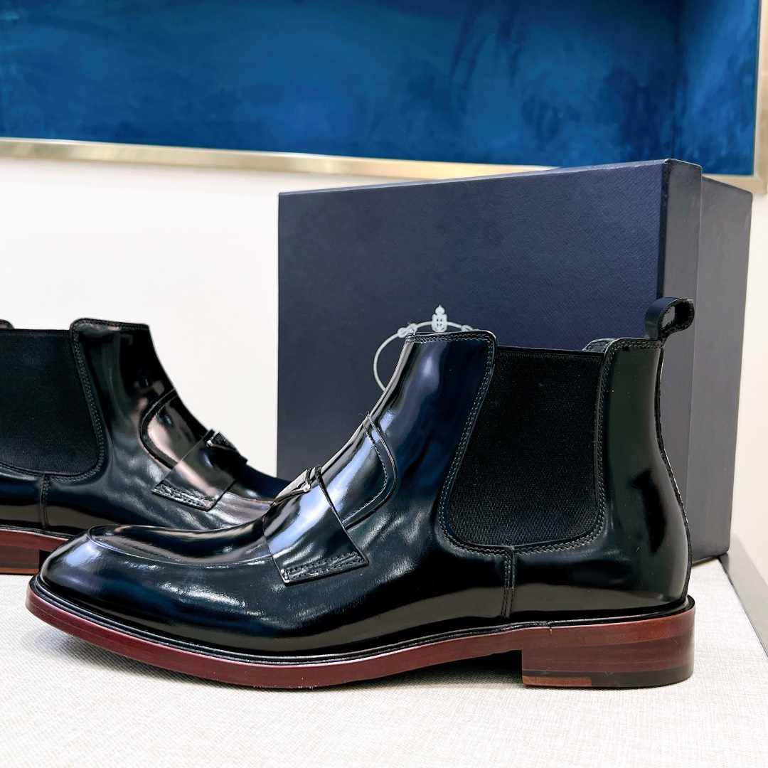 PRADA Мужские лакированные ботинки 