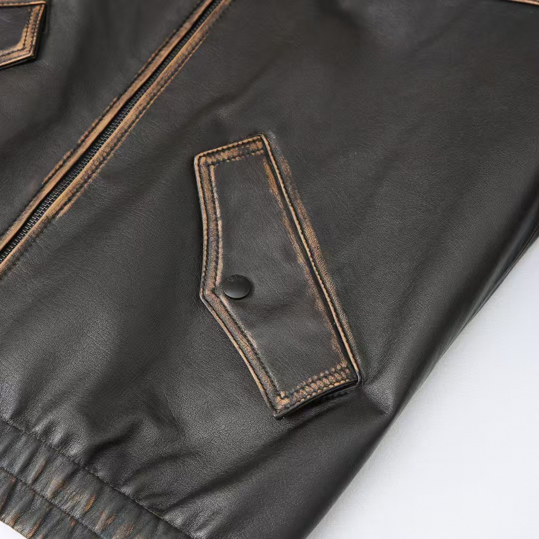 PRADA Мужская кожаная куртка  PRADA Мужская кожаная куртка