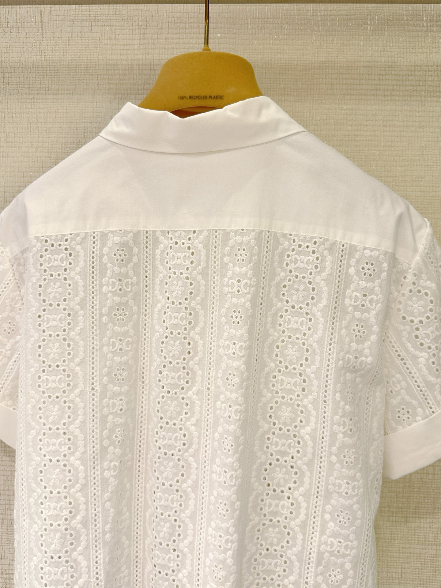 CELINE Женская рубашка хлопок в виде ажурного узора CELINE Женская рубашка хлопок в виде ажурного узора