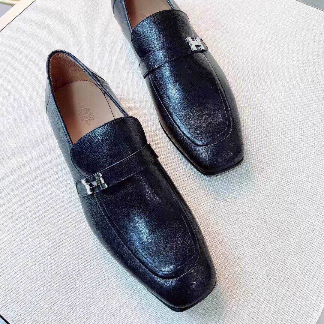 HERMES Мужские лоферы из козьей кожи HERMES Мужские лоферы из козьей кожи