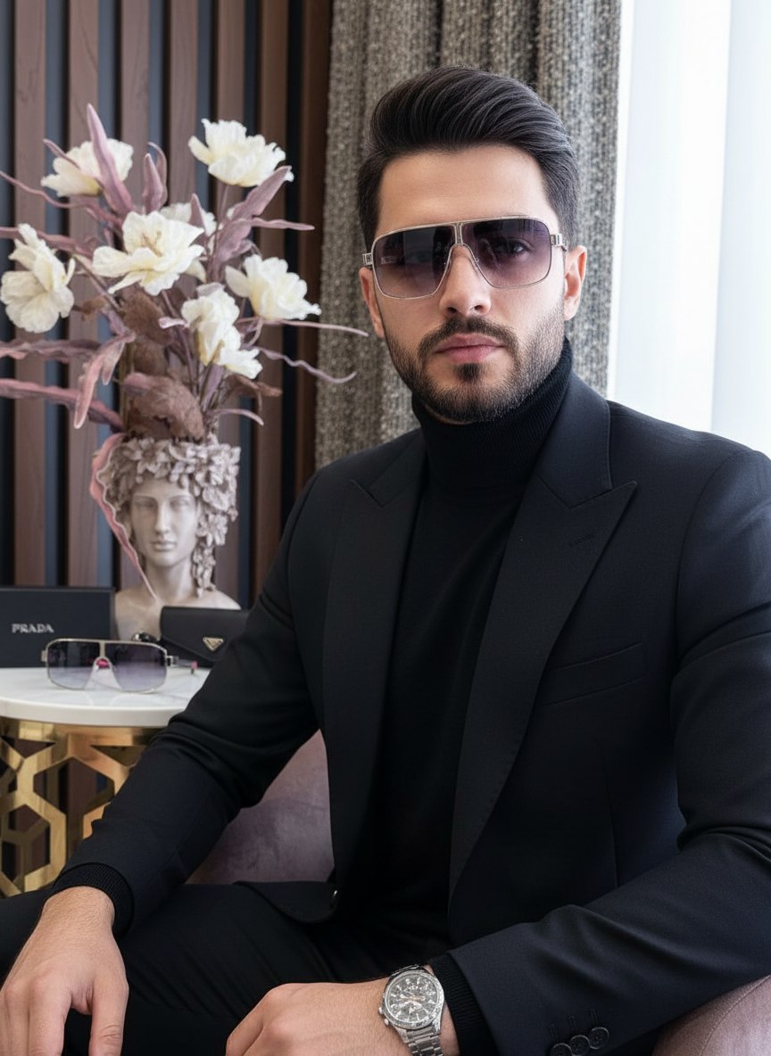 PRADA Мужские очки с градиентными линзами PRADA Мужские очки с градиентными линзами