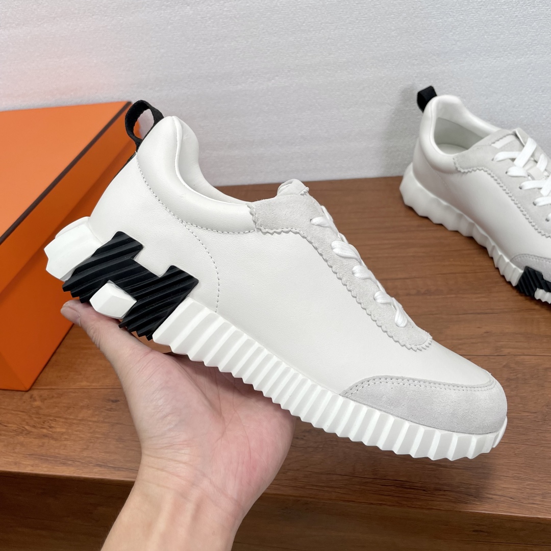 HERMES Мужские кроссовки из телячьей кожи HERMES Мужские кроссовки из телячьей кожи