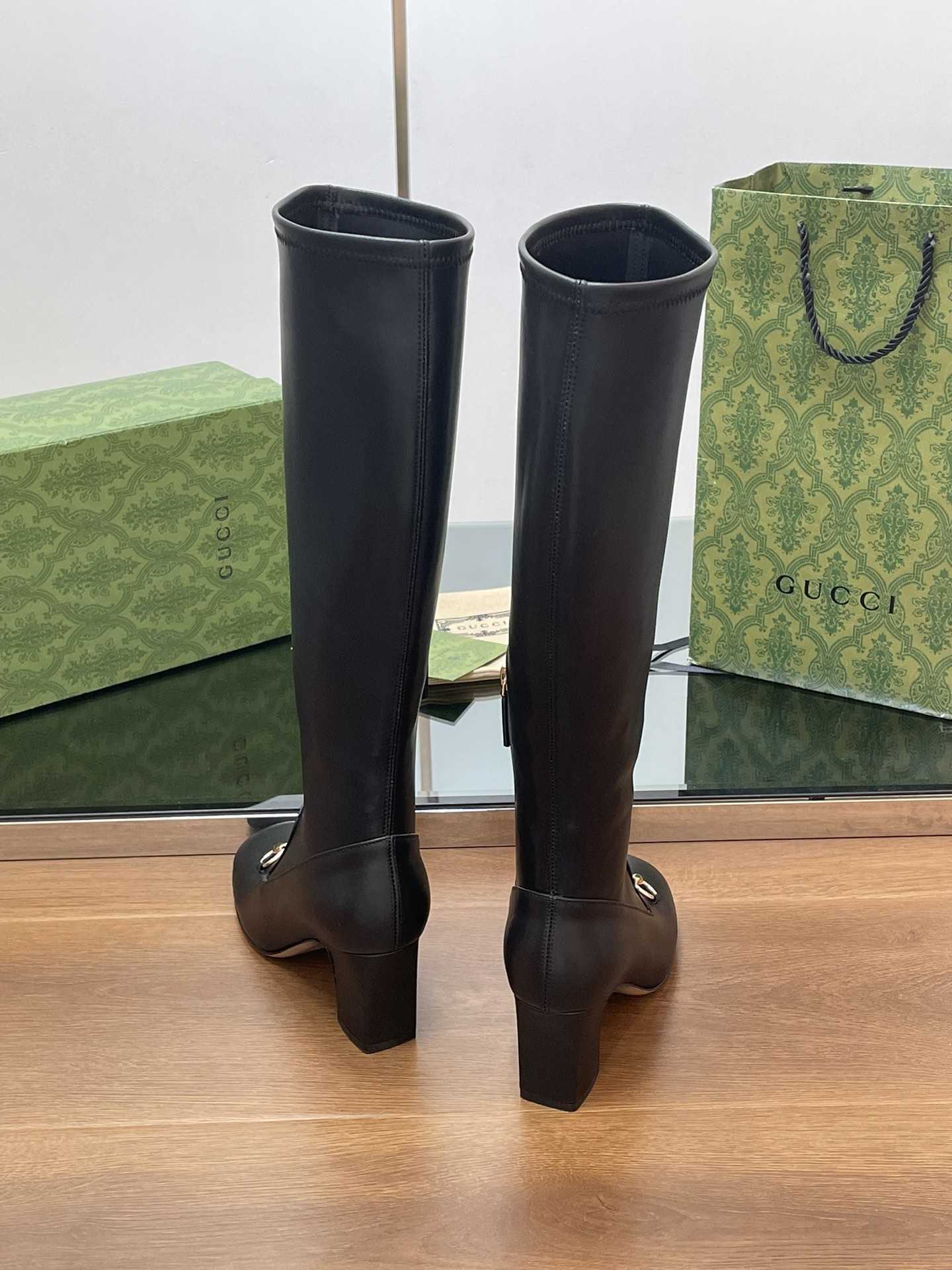 GUCCI Женские сапоги GG Horsebit GUCCI Женские сапоги GG Horsebit