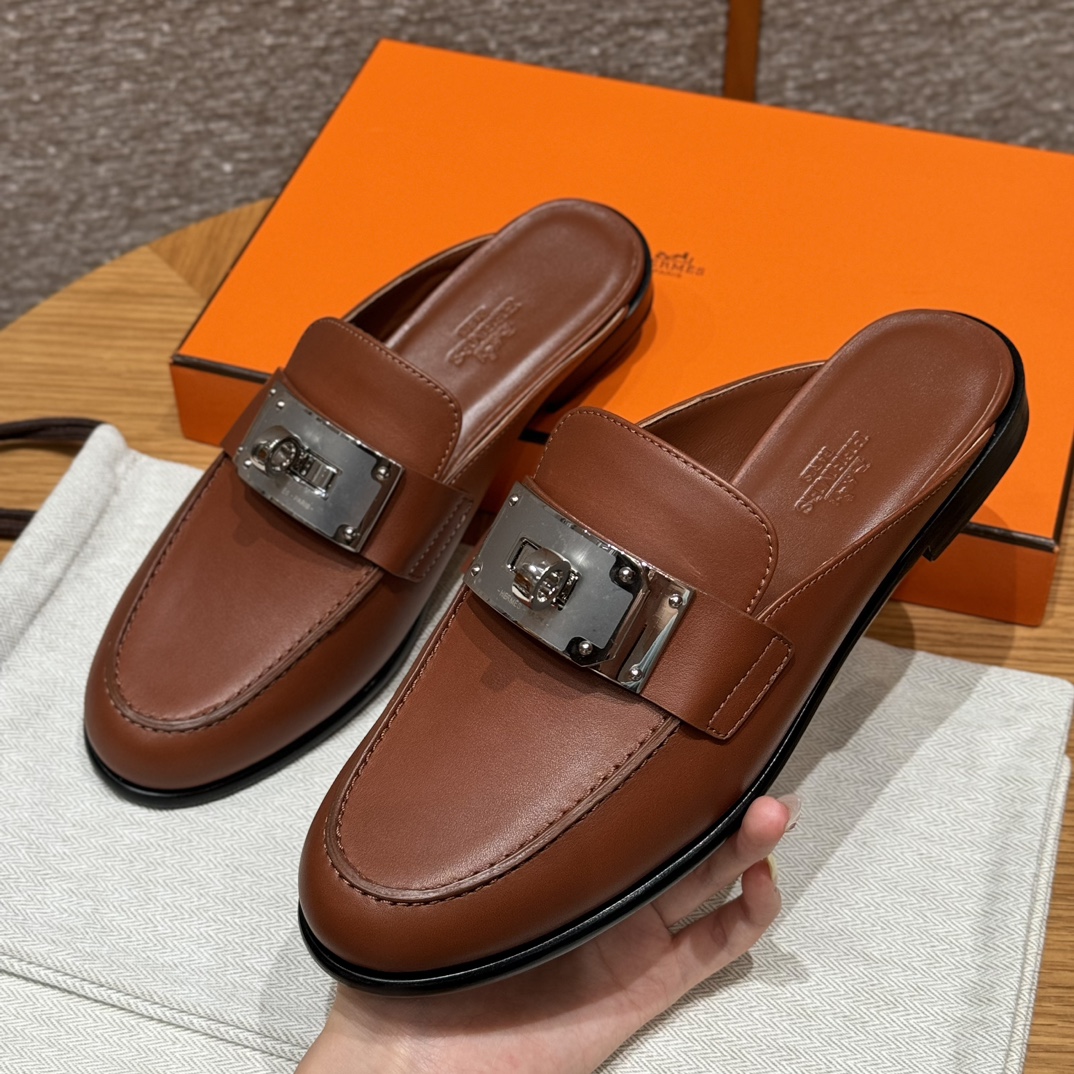 HERMES Женские мюли Lota телячья кожа