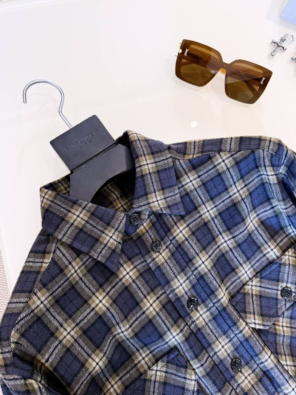 SAINT LAURENT Женская рубашка из хлопка SAINT LAURENT Женская рубашка из хлопка