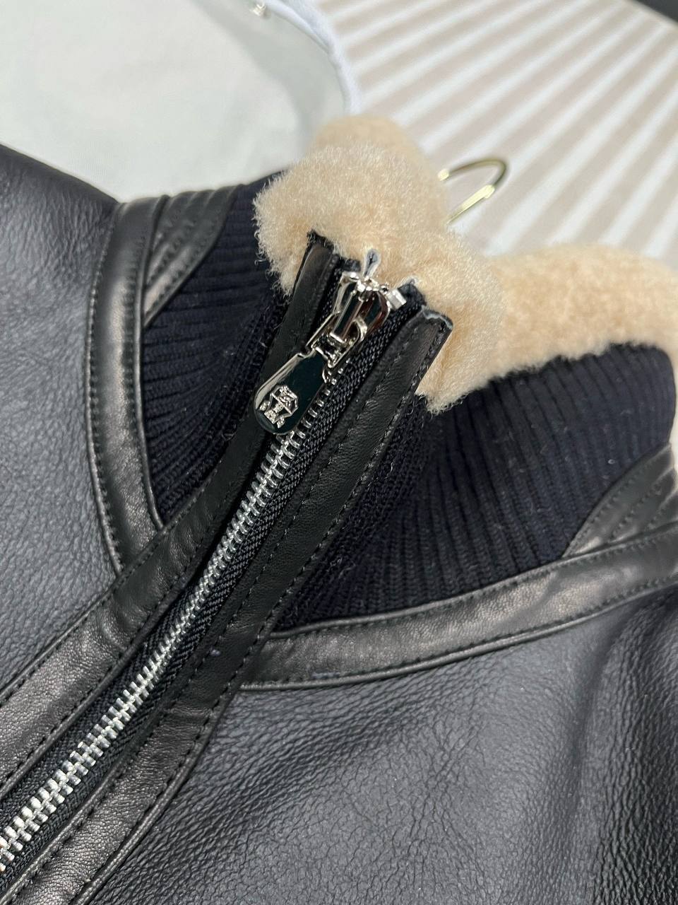 BRUNELLO CUCINELLI Мужская кожаная куртка из овчины BRUNELLO CUCINELLI Мужская кожаная куртка из овчины