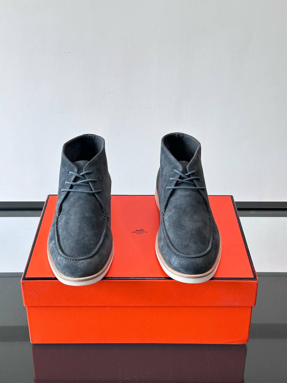 HERMES Мужские замшевые ботинки 