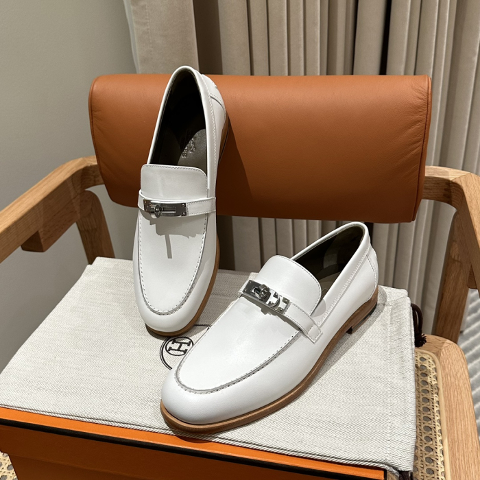  HERMES Женские лоферы Destin из гладкой кожи 