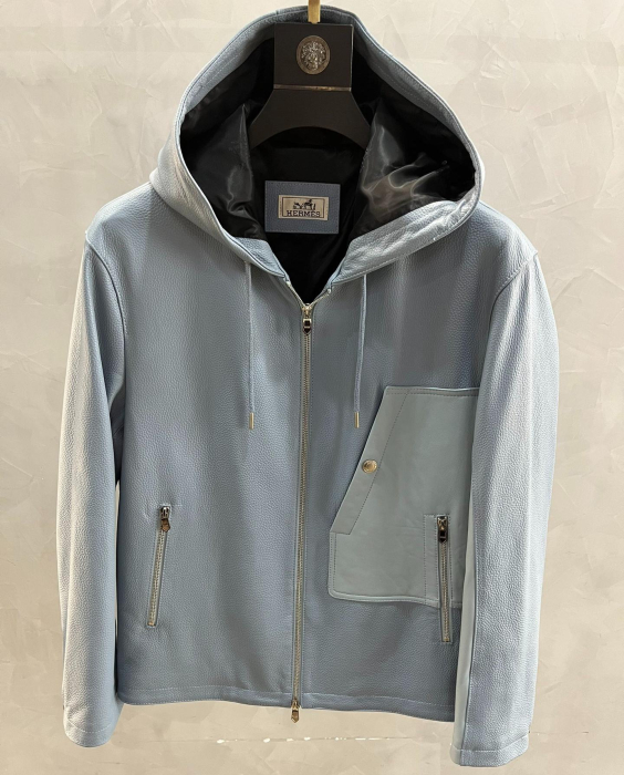 HERMES Мужская кожаная куртка