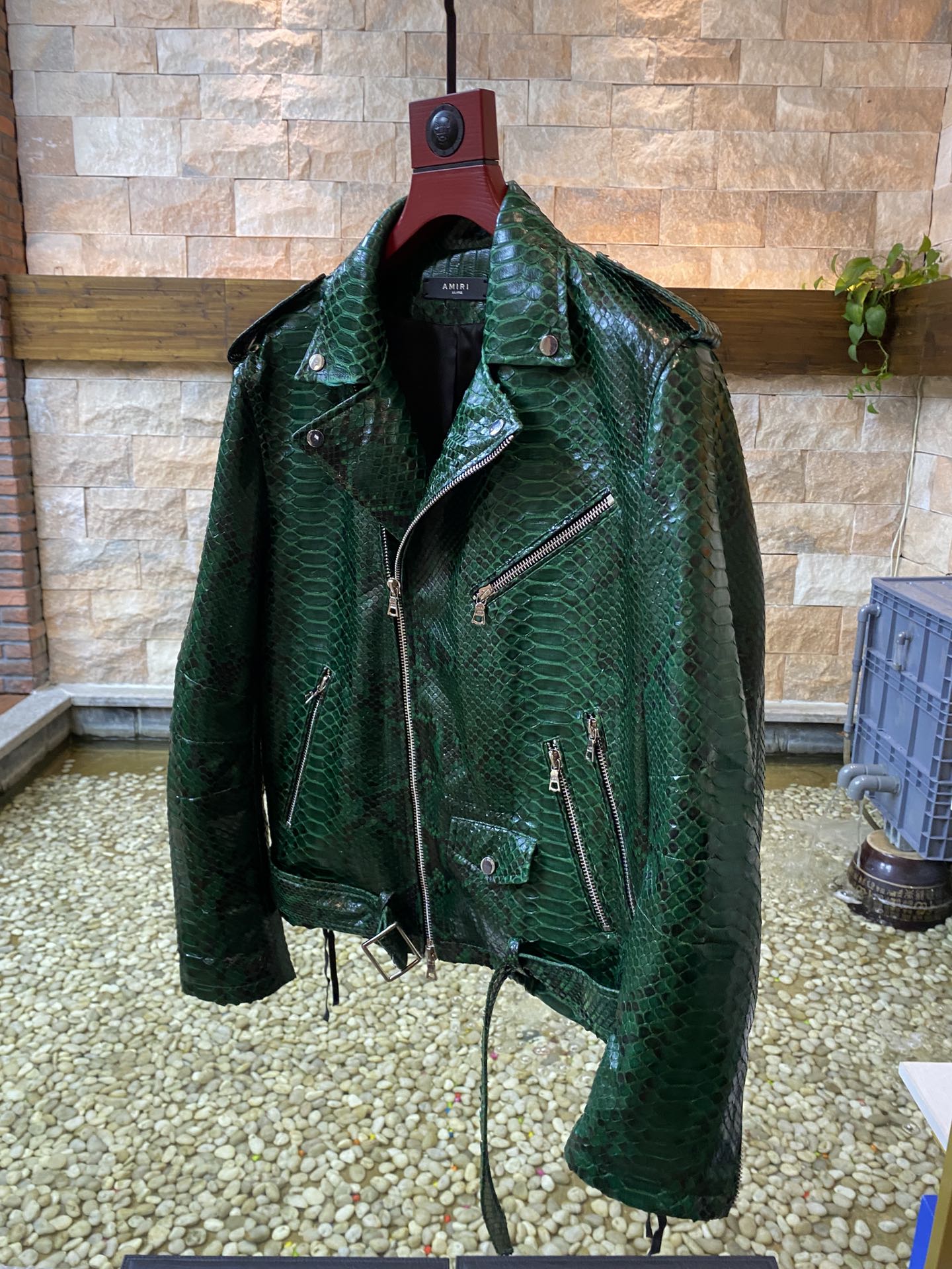 AMIRI Мужская куртка из кожи питона AMIRI Мужская куртка из кожи питона