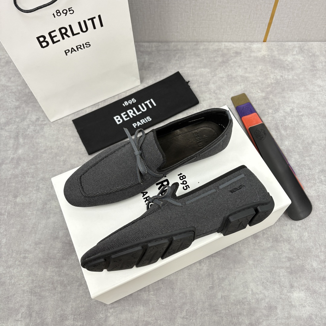 BERLUTI Мужские мокасины текстиль 