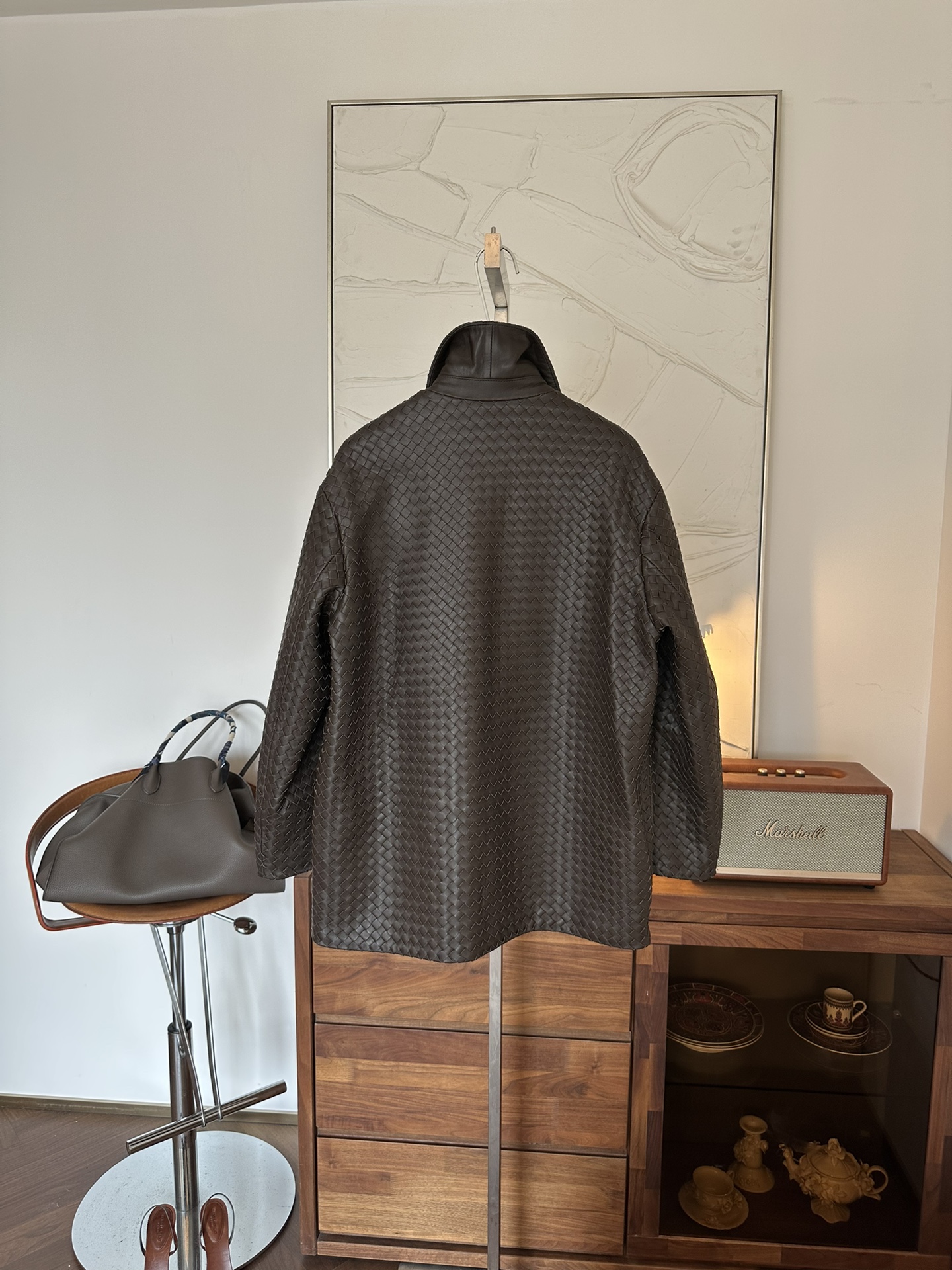 BOTTEGA VENETA Женская кожаная рубашка