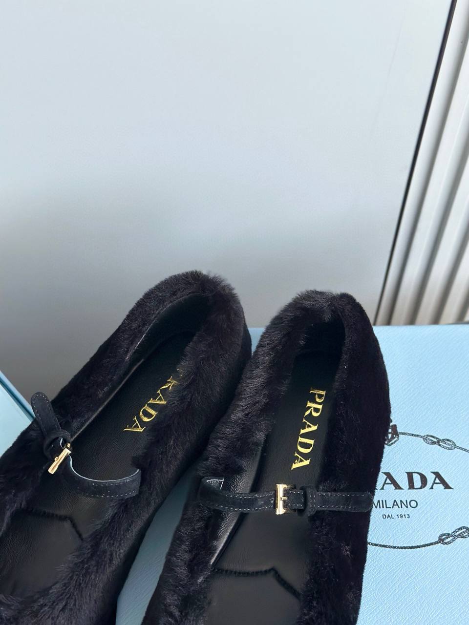 PRADA  Женские балетки из кожи ягненка 