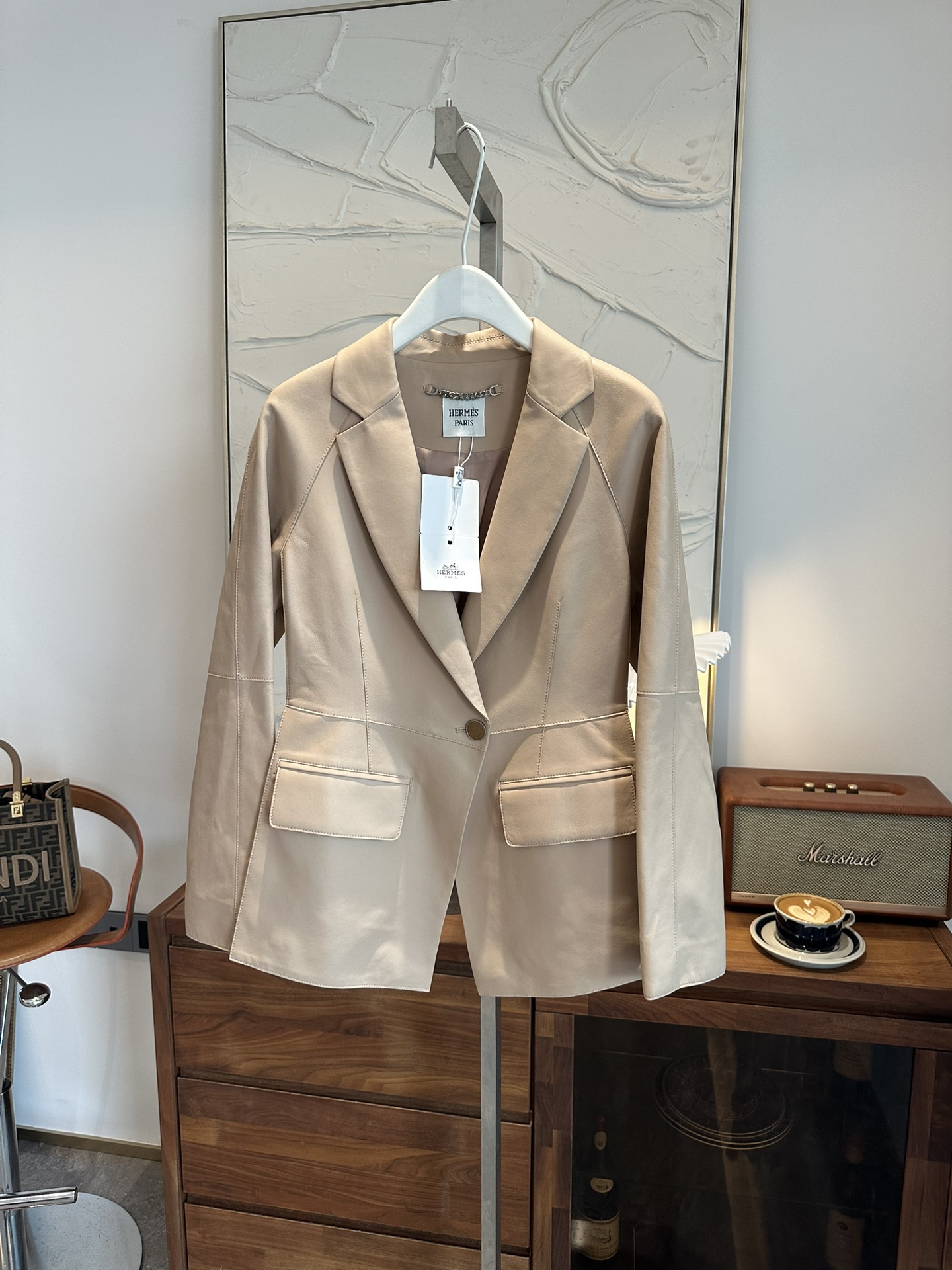 HERMES Женский кожаный жакет HERMES Женский кожаный жакет