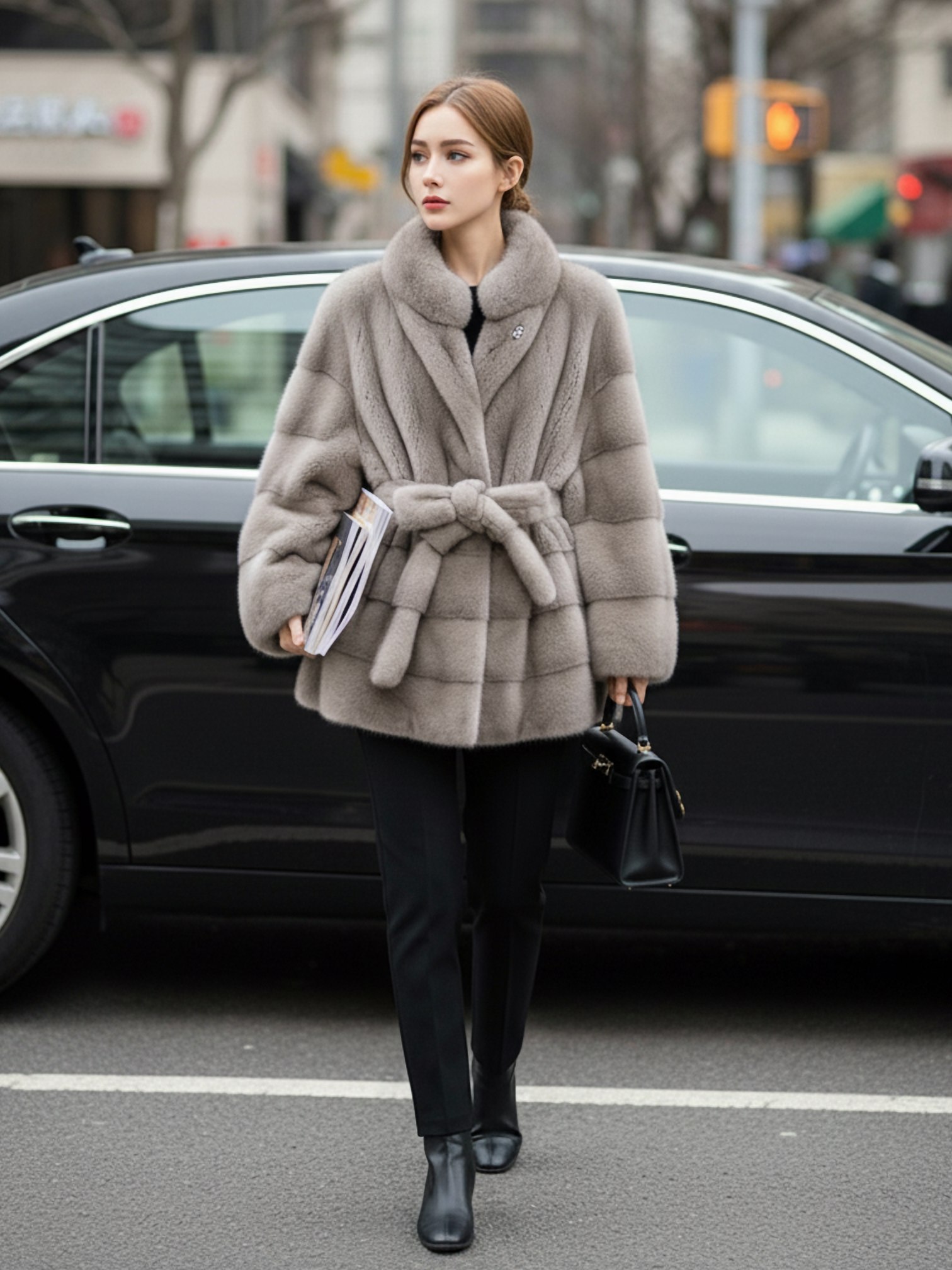 FENDI Женская шуба из норки 