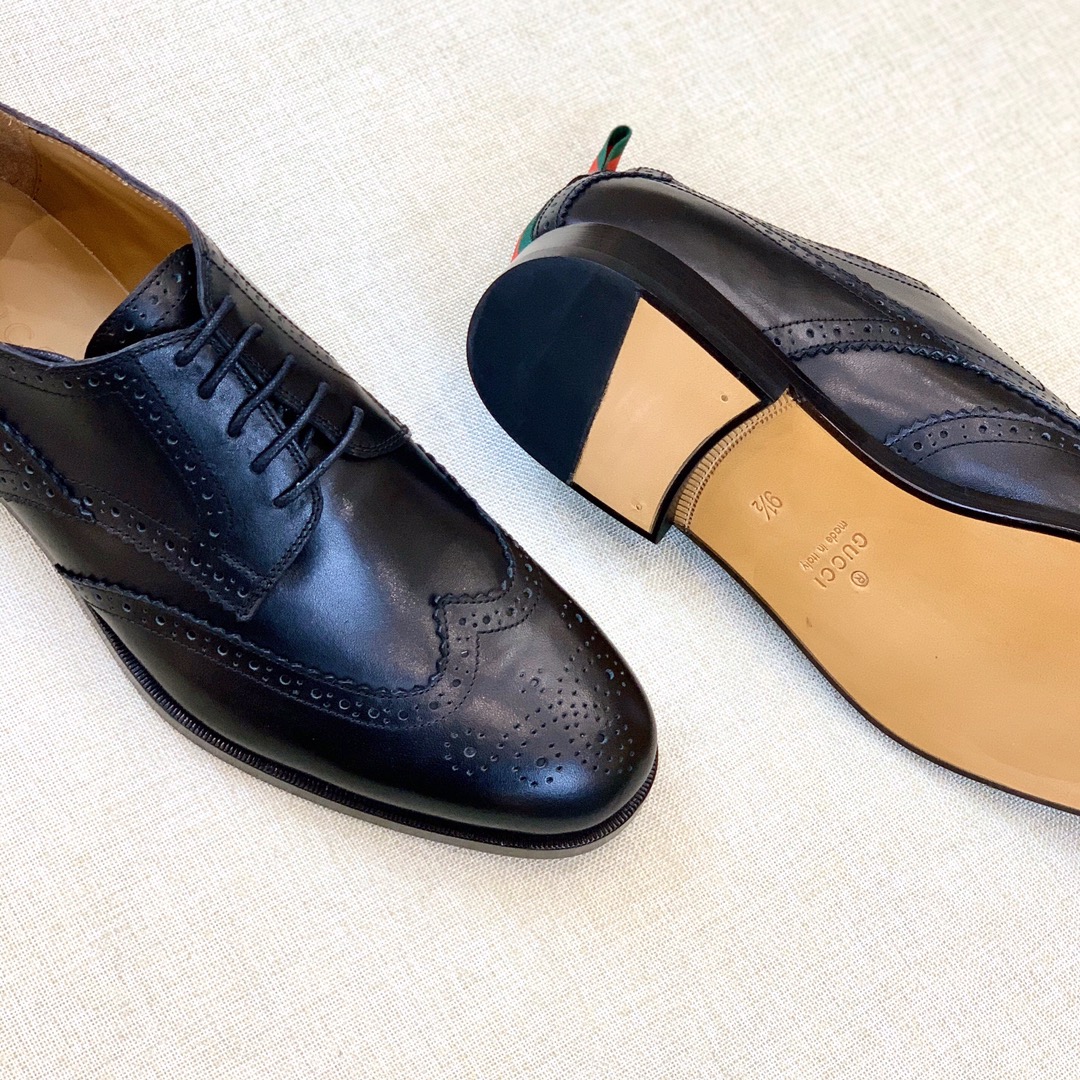 GUCCI Мужские кожаные броги GUCCI Мужские кожаные броги