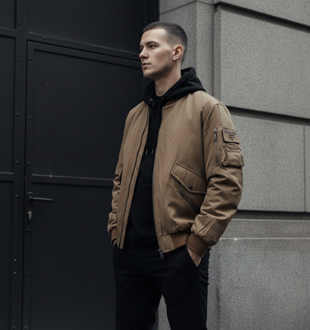 PRADA Мужская куртка с пуховым наполнителем