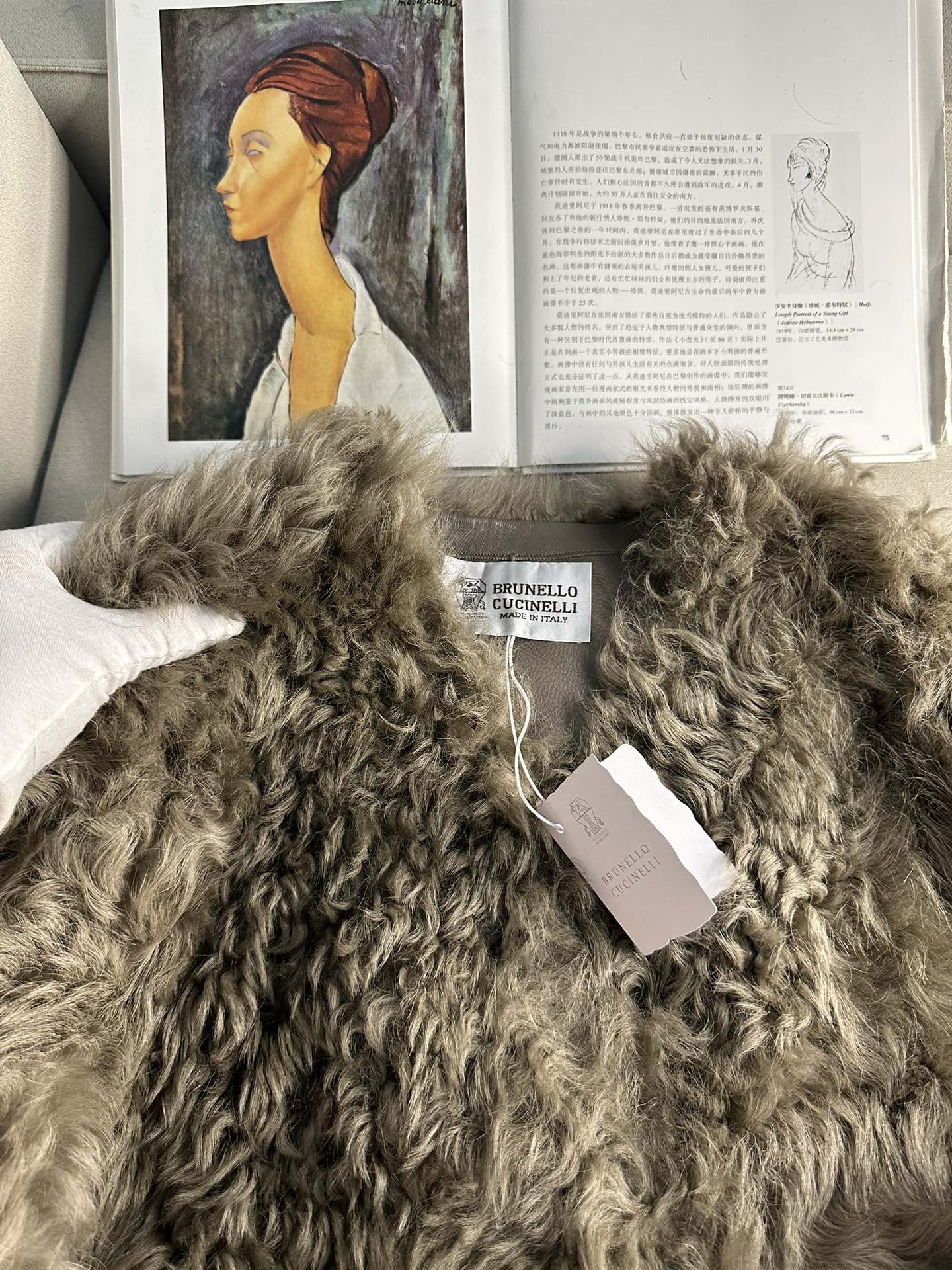 BRUNELLO CUCINELLI Женская шуба из овечьей шерсти BRUNELLO CUCINELLI Женская шуба из овечьей шерсти