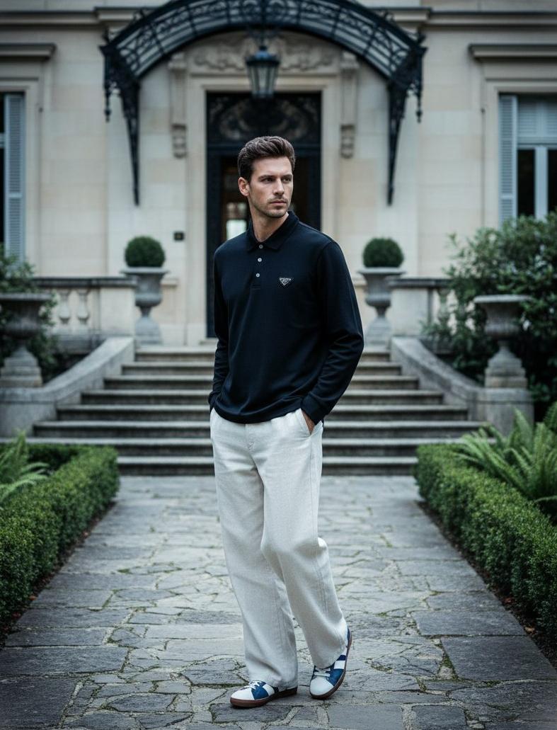 PRADA Мужское поло из хлопка 