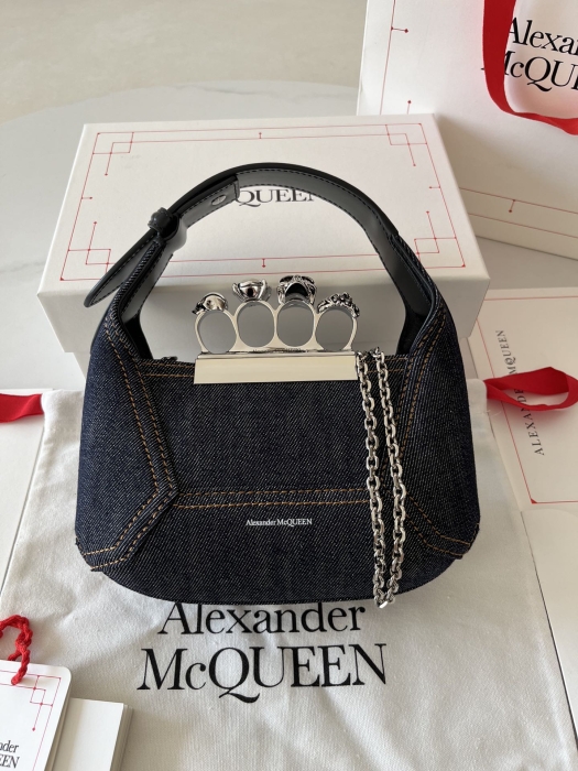 ALEXANDER MCQUEEN Джинсовая сумка Jewelled Hobo