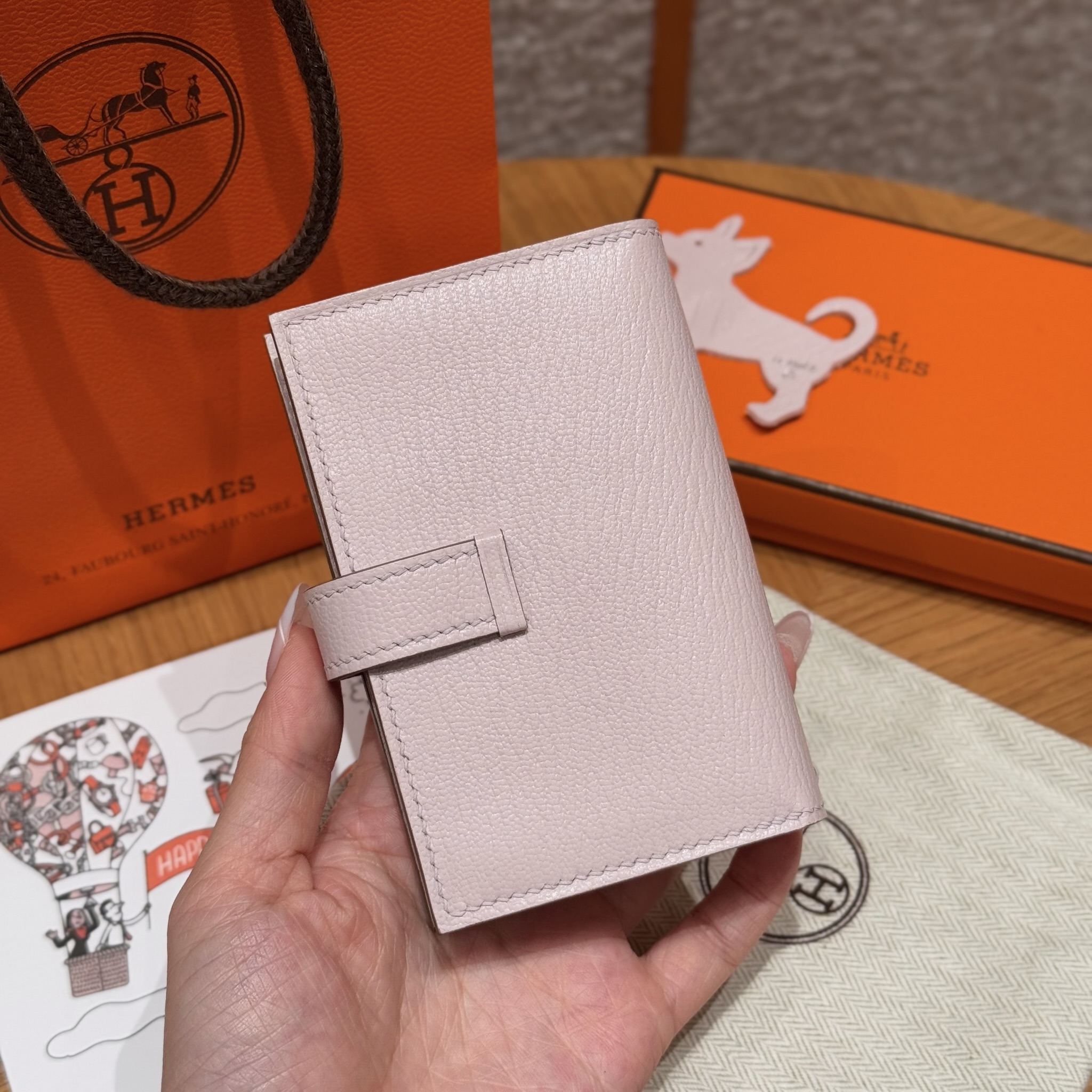 HERMES Кошелёк Bearn 10 см 09/Mauve Chèvre HERMES Кошелёк Bearn 10 см 09/Mauve Chèvre