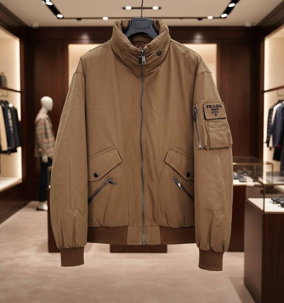 PRADA Мужская куртка с пуховым наполнителем