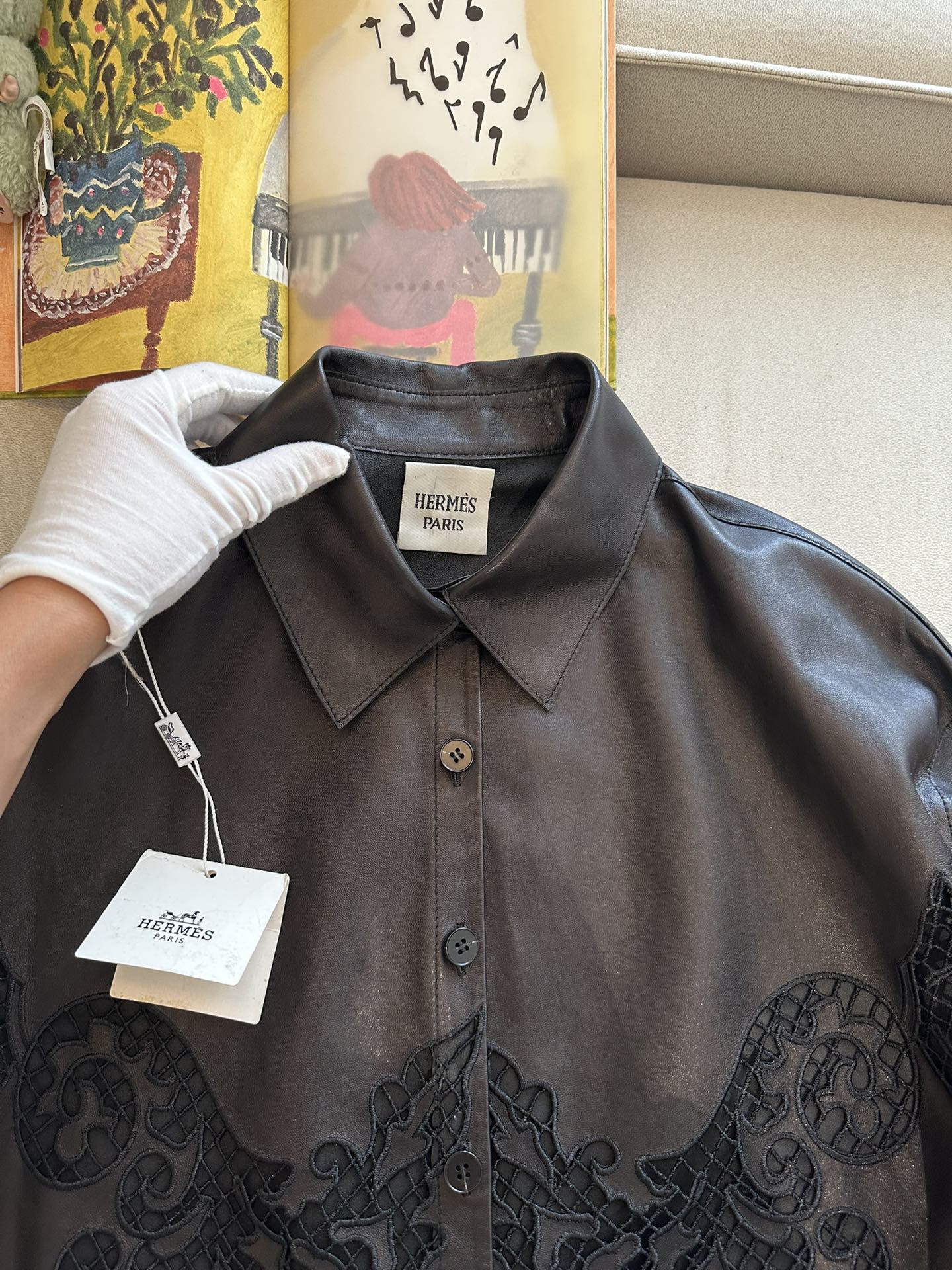 HERMES Женская кожаная куртка HERMES Женская кожаная куртка