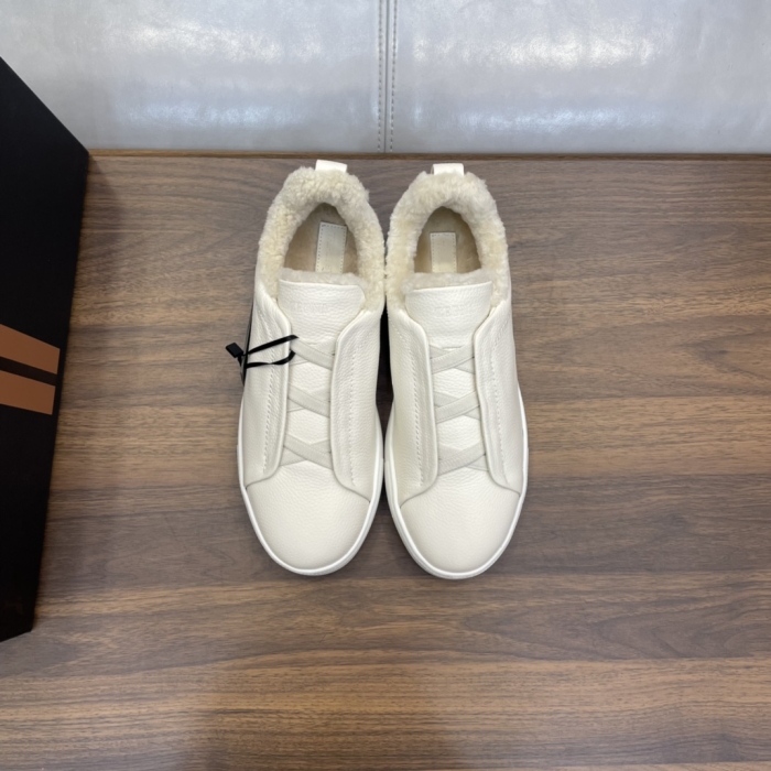 ERMENEGILDO ZEGNA Мужские кроссовки из оленьей кожи